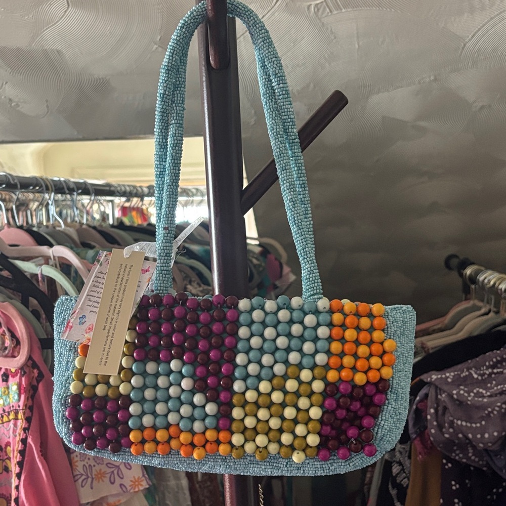 Multicolor Beaded Mini Bag